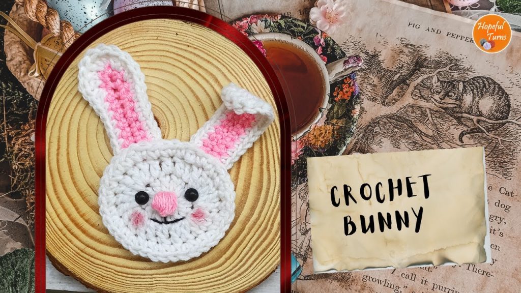 Crochet Bunny Face 3D Flower Free Pattern